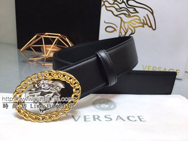VERSVE男士皮帶 範思哲高端小牛皮腰帶 範思哲美杜莎鏈條五金  jjp1280